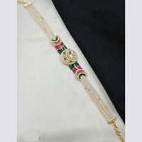 NAFJ Heritage Polki Kundan Stone And Pearl Sheeshphool