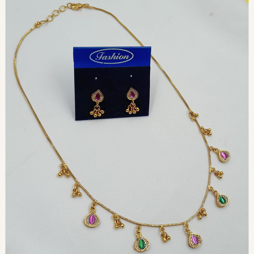 NAFJ Royal Pota Stone And Pearl Necklace Set