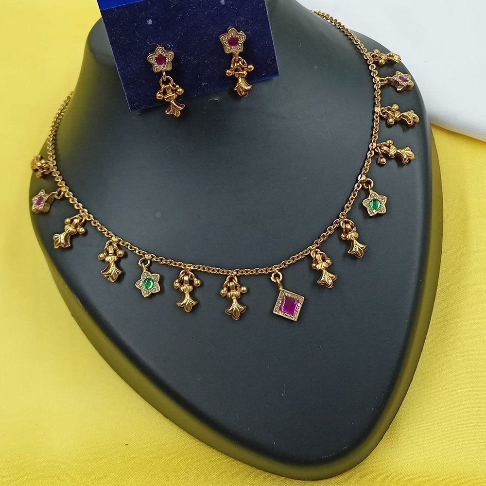 NAFJ Royal Pota Stone And Pearl Necklace Set