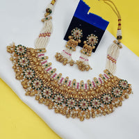 NAFJ Royal Pota Stone And Pearl Necklace Set