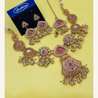 NAFJ Royal Pota Stone And Pearl Necklace Set
