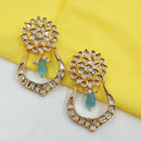 NAFJ Royal Look Polki Kundan Stone And Beads Dangler Earrings