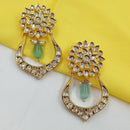 NAFJ Royal Look Polki Kundan Stone And Beads Dangler Earrings