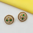 NAFJ Elegant Pota Stone And Pearl Stud Earrings