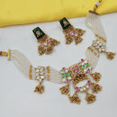 NAFJ Premium Pota Stone And Pearl Necklace Set
