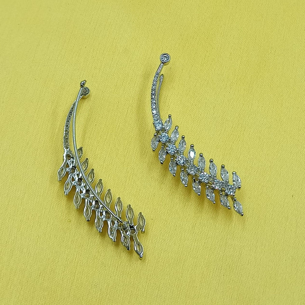 NAFJ Royal Look Austrian Stone Ethnic Earcuff Earrings