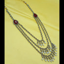 NAFJ Crystal Stone And Beads Long Necklace Set