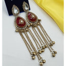 NAFJ Indo Ethnic Kundan Stone And Ghungroo Kashmiri Earrings
