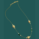 NAFJ Lightweight Floating Chain Austrian  And Pearl Fancy Necklace Set For All Occassions