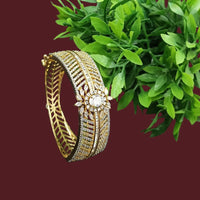 NAFJ Classic Crystal Stone And Austrian Stone Openable Bangles Set
