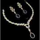 NAFJ Glamorous Crystal Stone  And Austrian Stone Designer Necklace Set