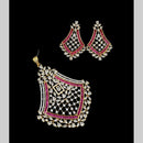 NAFJ Glamorous Crystal Stone  And Austrian Stone Designer Necklace Set