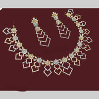 NAFJ Glamorous Crystal Stone And Austrian Stone Designer Necklace Set