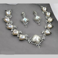 NAFJ Glamorous Crystal Stone And Austrian Stone Designer Necklace Set