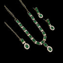 NAFJ Glamorous Crystal Stone Designer Necklace Set
