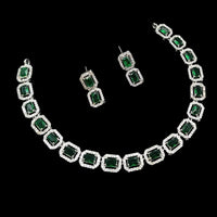 NAFJ Glamorous Crystal Stone And Austrian Stone Designer Necklace Set