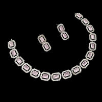 NAFJ Glamorous Crystal Stone And Austrian Stone Designer Necklace Set