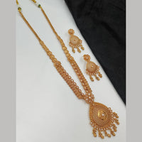 NAFJ Elegant Crystal Stone Long Necklace Set for Women