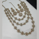 NAFJ Traditional Polki Kundan Stone Embellished Multilayer Necklace Set