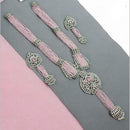 NAFJ Luxury Crystal Stone And Pearl Necklace Set for Women