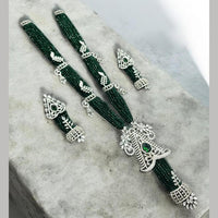 NAFJ Luxury Crystal Stone And Pearl Necklace Set for Women