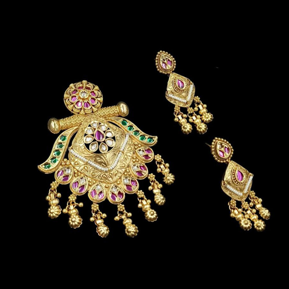NAFJ Premium Pota Stone Designer Pendant Set