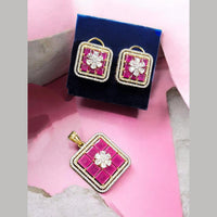 NAFJ Elegant Crystal And Austrian Stone Pendant Set