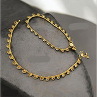 NAFJ Gold Plated Crystal Stone Payal / Anklet
