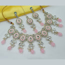 NAFJ Elegant Crystal Stone And Kundan Stone Beads Necklace Set