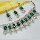 NAFJ Elegant Crystal Stone And Austrian Stone Choker Necklace Set