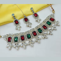 NAFJ Elegant Crystal Stone And Austrian Stone Choker Necklace Set