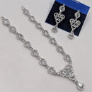 NAFJ Sparkling American Daimonds For Modern Elegance Necklace Set