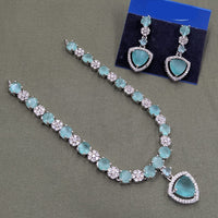 NAFJ Sparkling American Daimonds For Modern Elegance Necklace Set