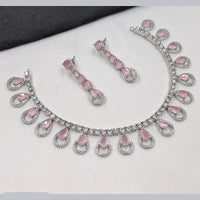 NAFJ Sparkling American Daimonds For Modern Elegance Necklace Set