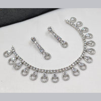 NAFJ Sparkling American Daimonds For Modern Elegance Necklace Set