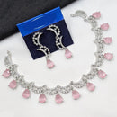 NAFJ Sparkling American Daimonds For Modern Elegance Necklace Set