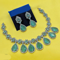 NAFJ Sparkling American Daimonds For Modern Elegance Necklace Set