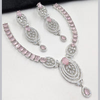 NAFJ Sparkling American Daimonds For Modern Elegance Necklace Set