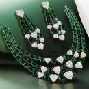 NAFJ Sparkling American Daimonds For Modern Elegance Necklace Set