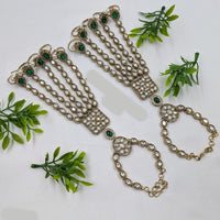 NAFJ Kundan Stone Designer Hand Harness