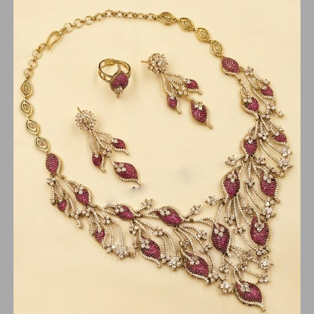NAFJ Designer Austrian Stone Jewellery Set for Women