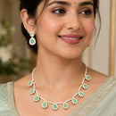 NAFJ Designer Kundan Stone And Pearl Jewellery Set for Women