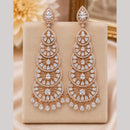 NAFJ Rose Gold Plated Crystal Stone Dangler Earrings for Women