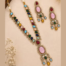 NAFJ Graceful Monalisa And Austrian Stone Long Necklace Set