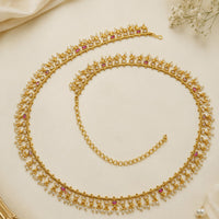 NAFJ Gold Plated Pota Kundan Stone Kamarbandh