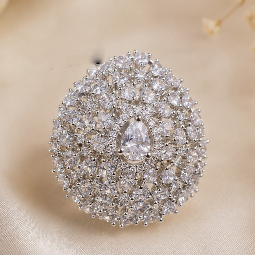 NAFJ Royal American Diamond Finger Ring
