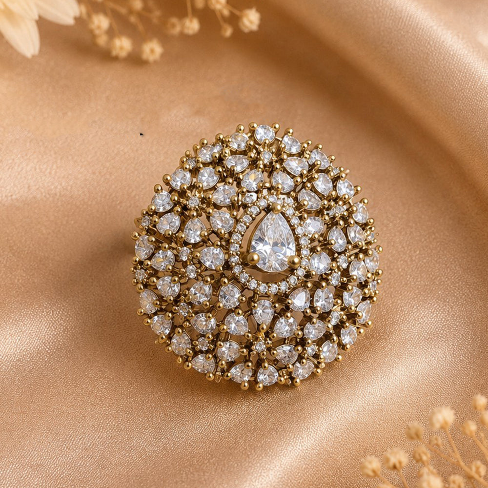 NAFJ Royal American Diamond Finger Ring