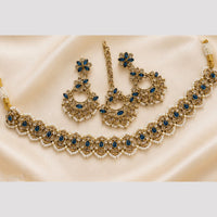 NAFJ Glamorous Crystal Stone And Pearl Necklace Set