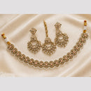 NAFJ Glamorous Crystal Stone And Pearl Necklace Set