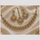 NAFJ Glamorous Crystal Stone And Pearl Necklace Set